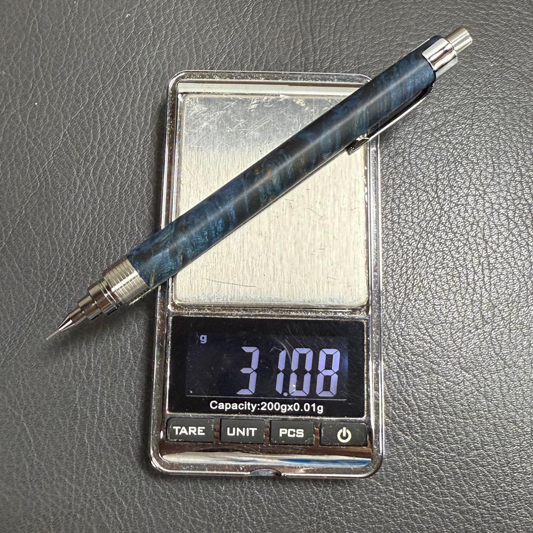 188楓瘤スタビ　木製シャーペン　最強低重心溝付き　ステンレス