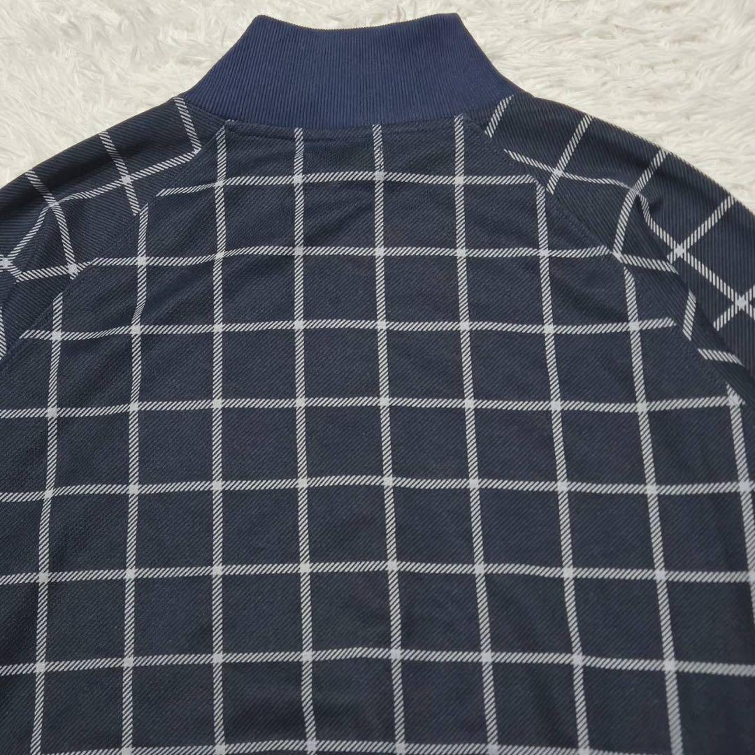 希少✨FRED PERRY 80s トラックジャケット　格子柄　ネイビー　L
