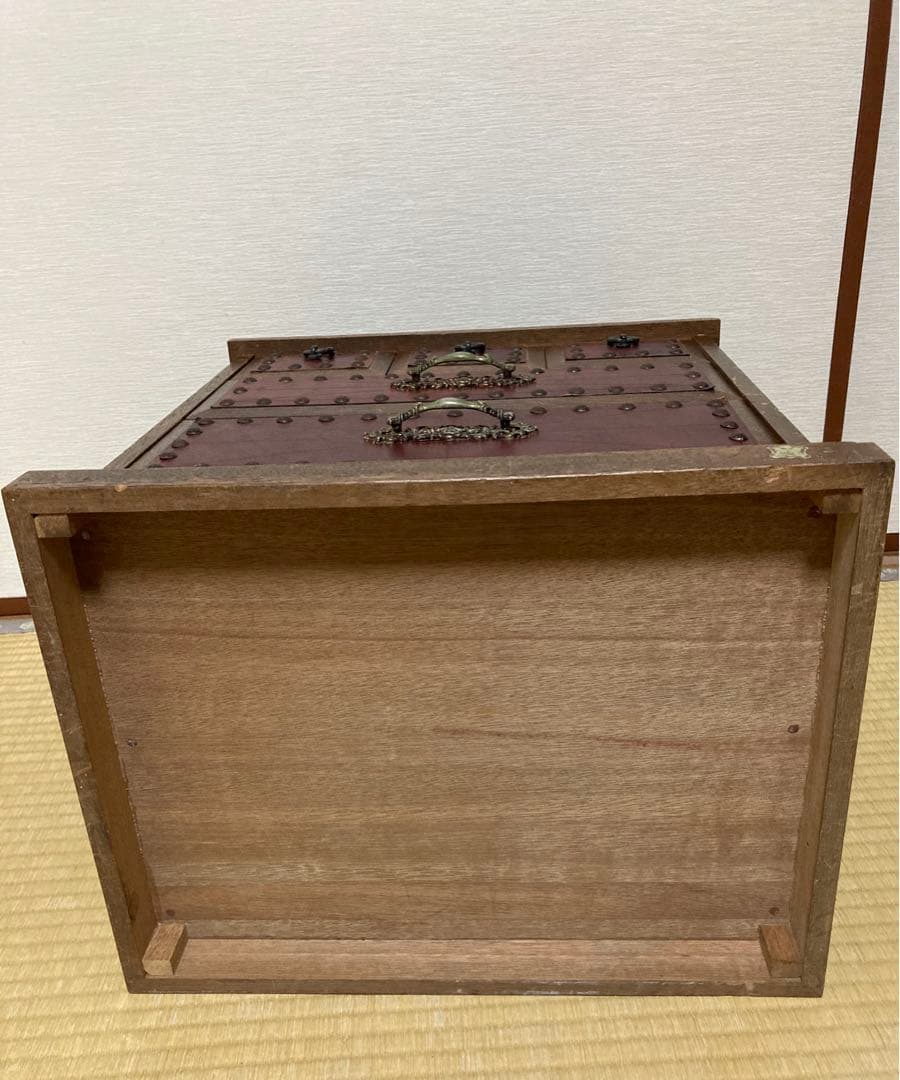 アンティーク チェスト レトロ　箪笥　タンス　本革　ヴィンテージ