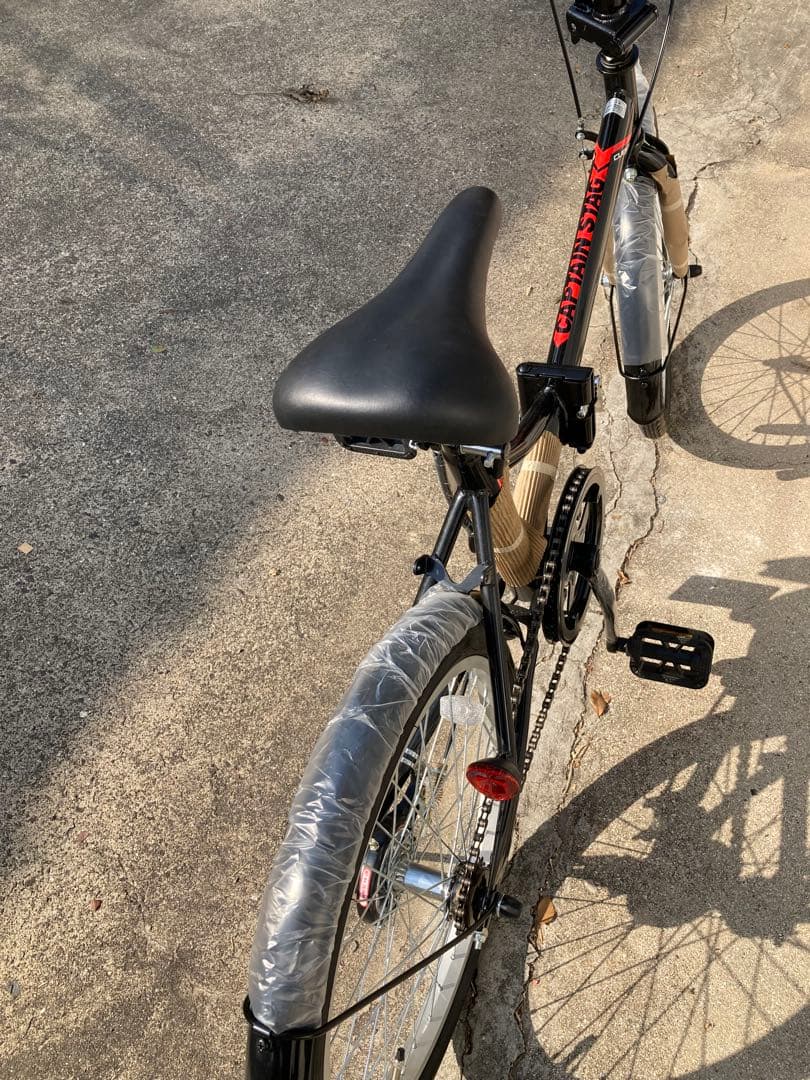 キャプテンスタッグ　折りたたみ自転車 ブラックフレーム