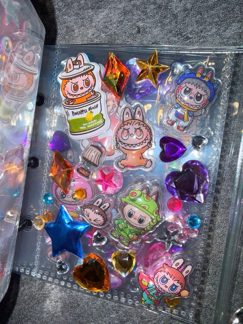 ラブブ・和柄ボンボンドロップシール帳完成品❤︎