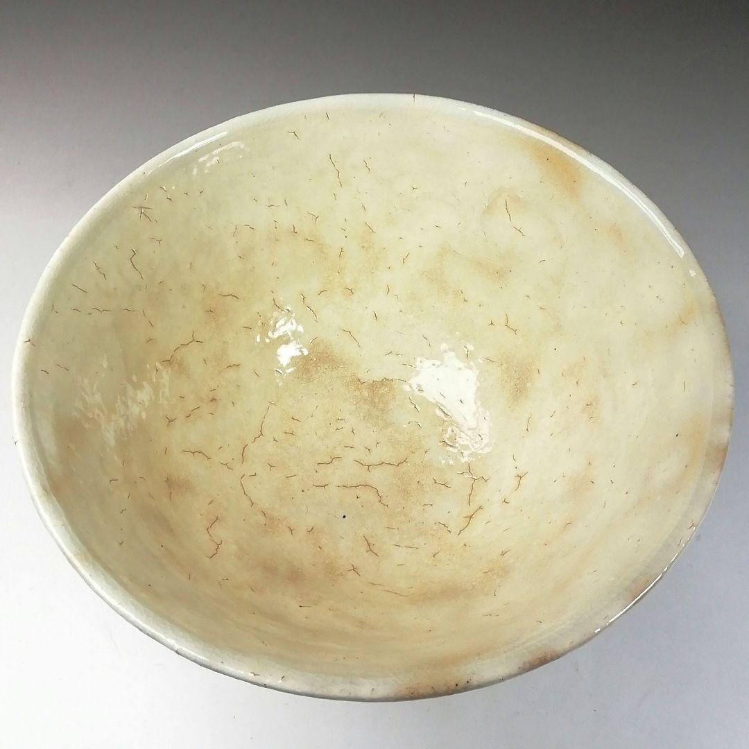 Ｔ１０１　茶碗　『粉引火変り　茶碗』『其中窯　河村又次郎』　共箱　抹茶碗　茶道具