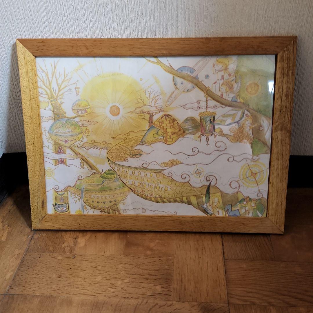 7万円になりました。ご理解をお願いいたします。朝日が昇る街(コピー絵画)本物