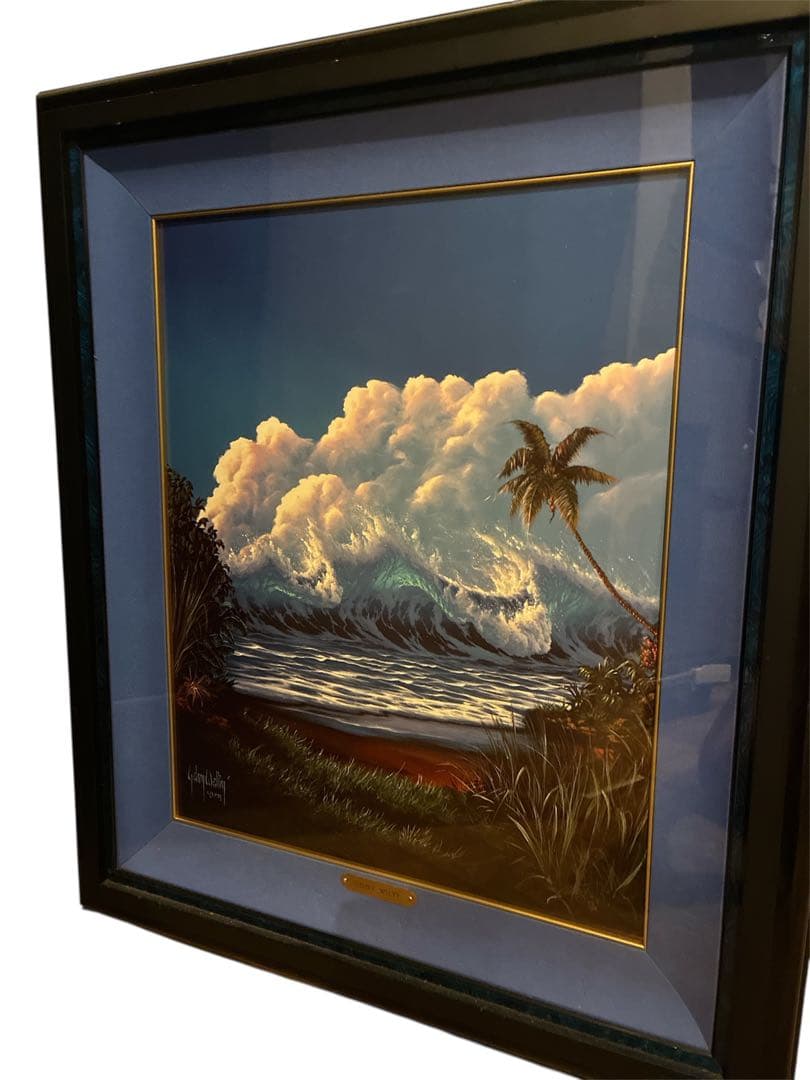 ゲーリー・ウェルティー「ウインドブロー」シルクスクリーン 直筆サイン入 額縁入