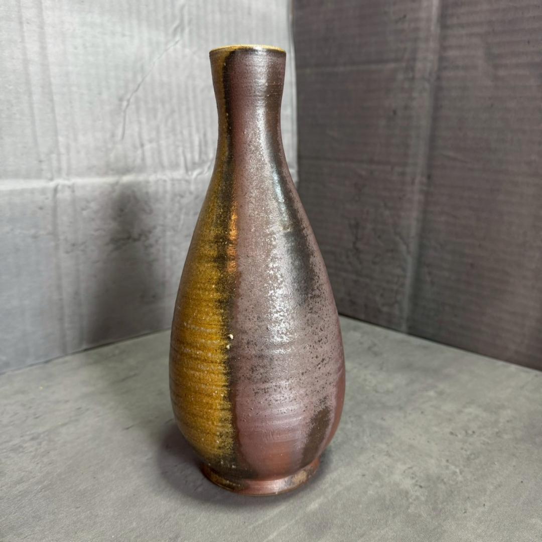 備前焼 矢部篤郎 一輪挿し 花入 共箱・共布・略歴付き 人気作家