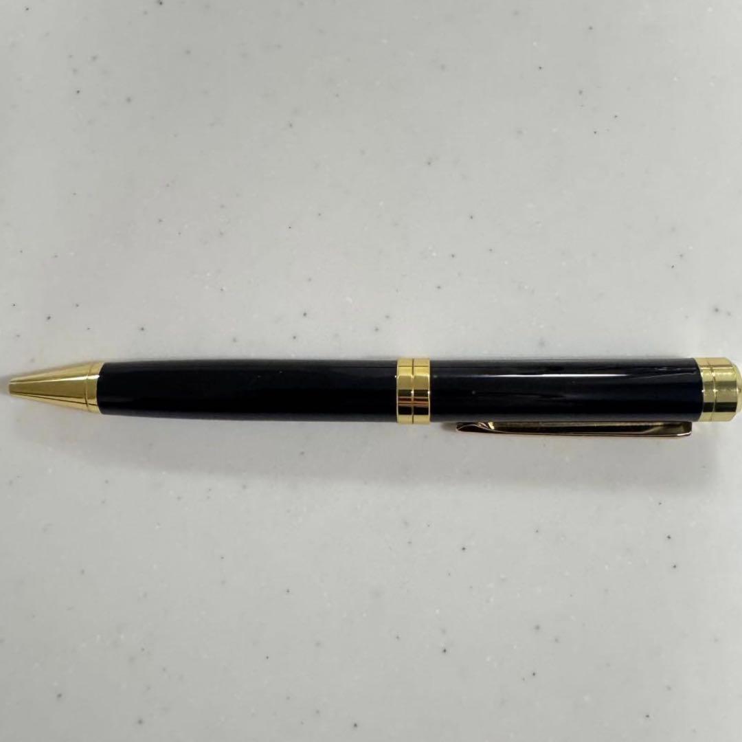 カルティエ Cartier ボールペン 黒 金 ブラック ゴールド