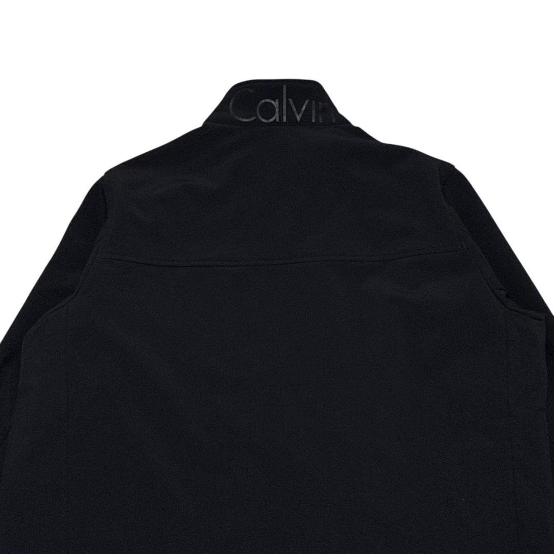 美品✨カルバンクライン ソフトシェルジャケット ロゴ 裏地フリース 黒 2XL