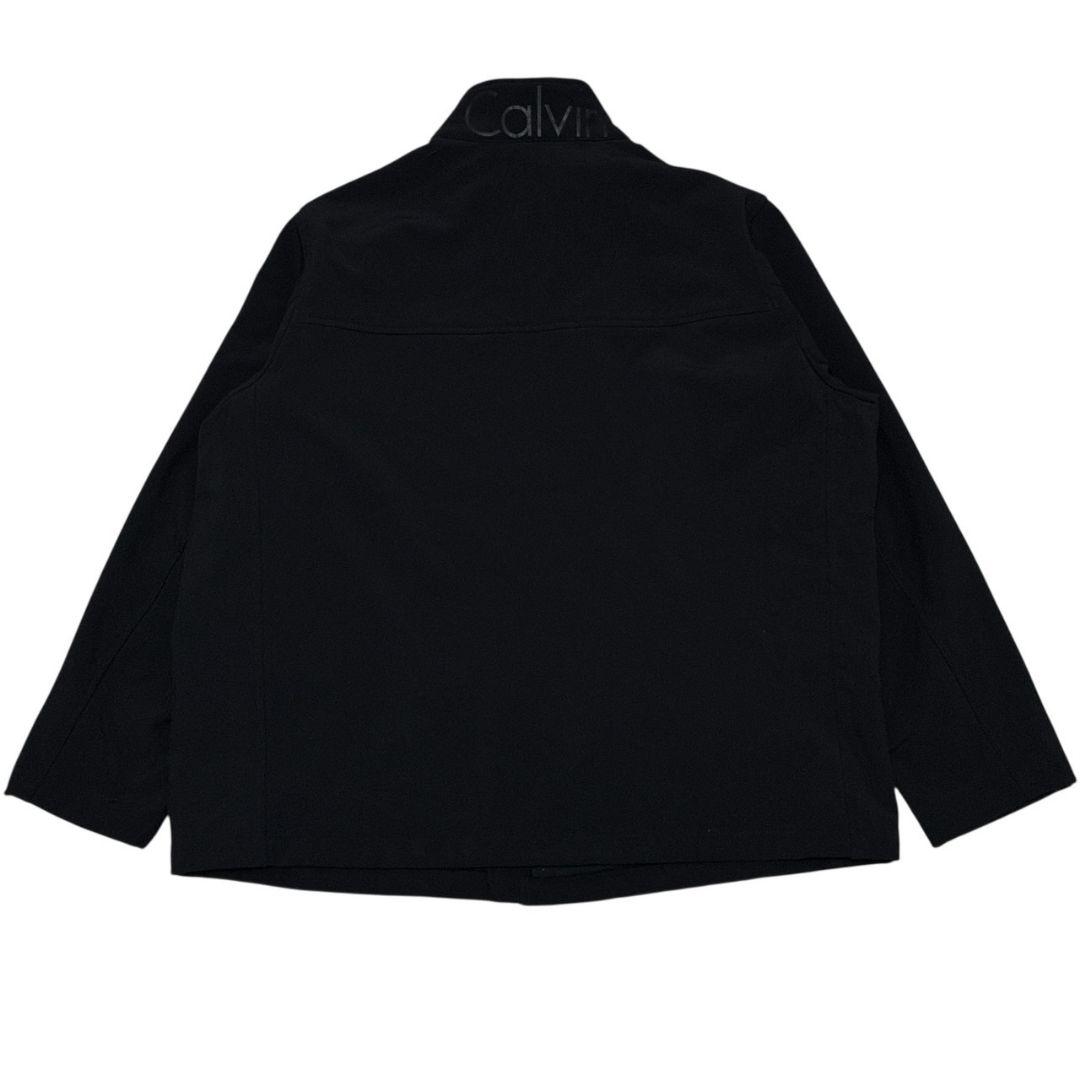 美品✨カルバンクライン ソフトシェルジャケット ロゴ 裏地フリース 黒 2XL
