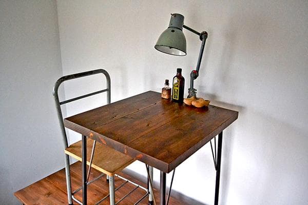 テーブル・机 Antique Cafe table 60 iron leg