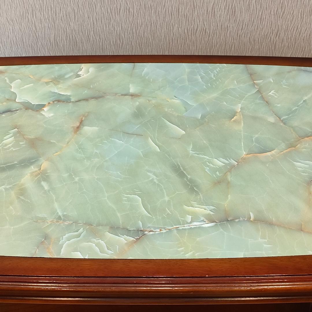 カリモク　ヴィンテージ　センターテーブル　大理石柄　木製