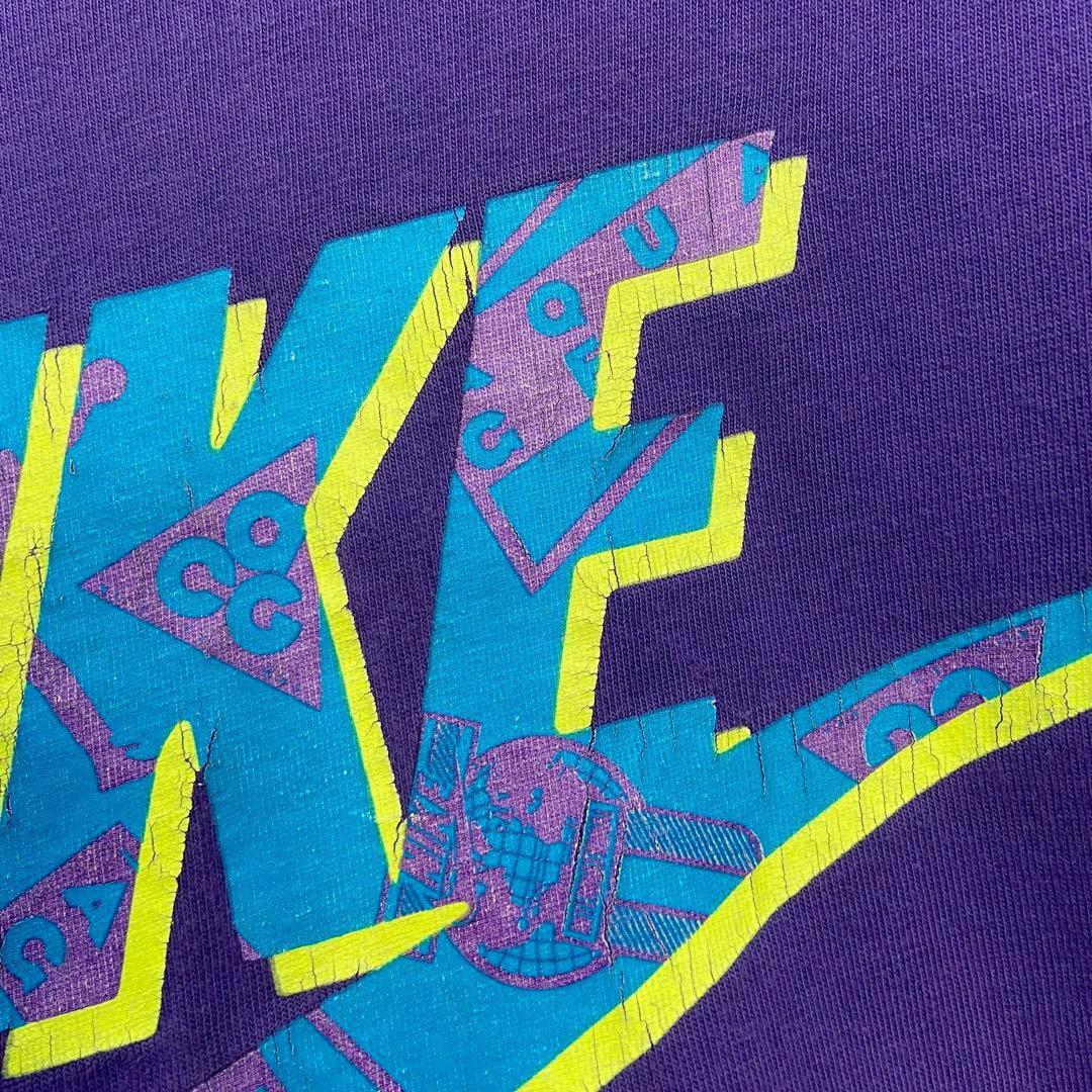 大橋太一 90s☆USA製☆NIKE☆ロゴTシャツ☆銀タグ☆ACG☆アクア