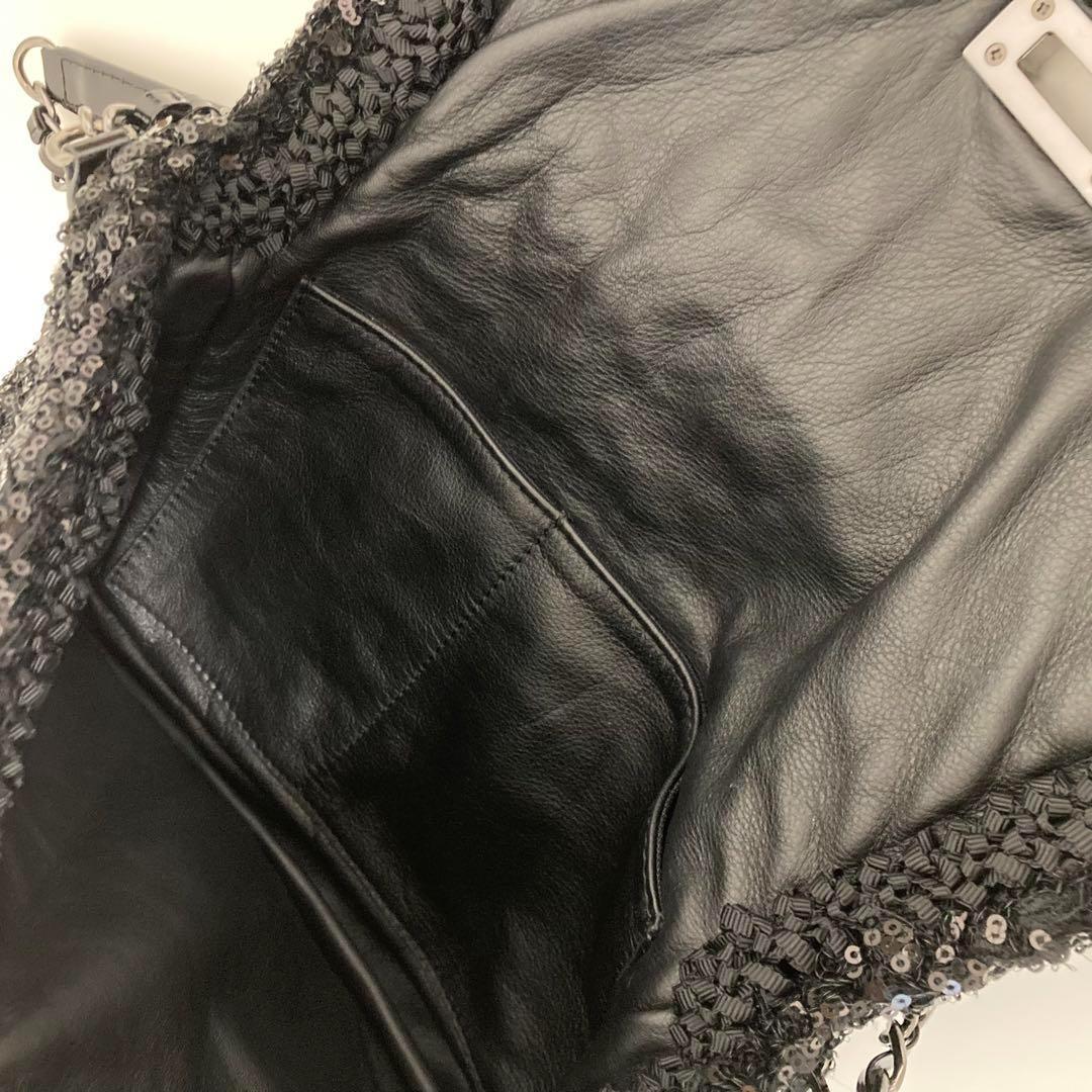 希少　アンテプリマ　ルッケット　ワンショルダー　レザー　ブラッグ　スパンコール