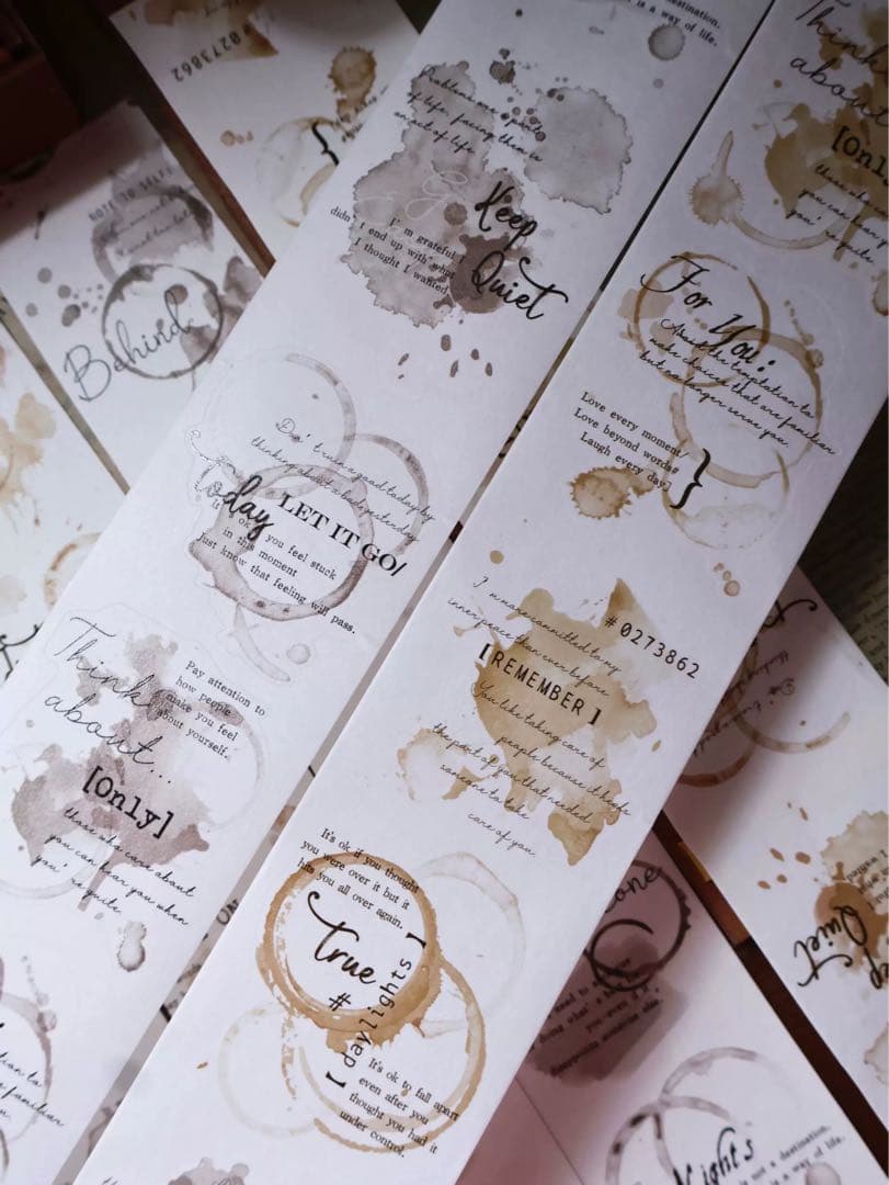 壹洱原创《咖啡渍》海外マスキングテープ　マステ 【2556】