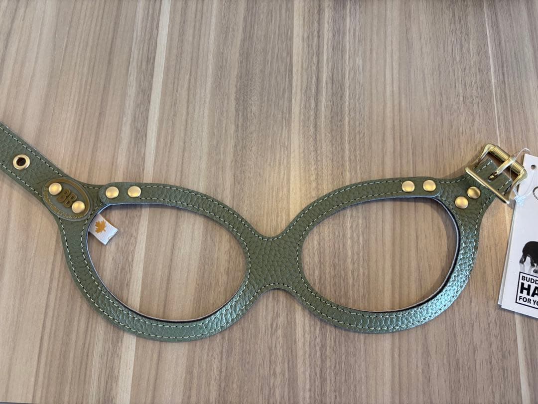 バディーベルト　レザーハーネス　新色　セージ　3.5号
