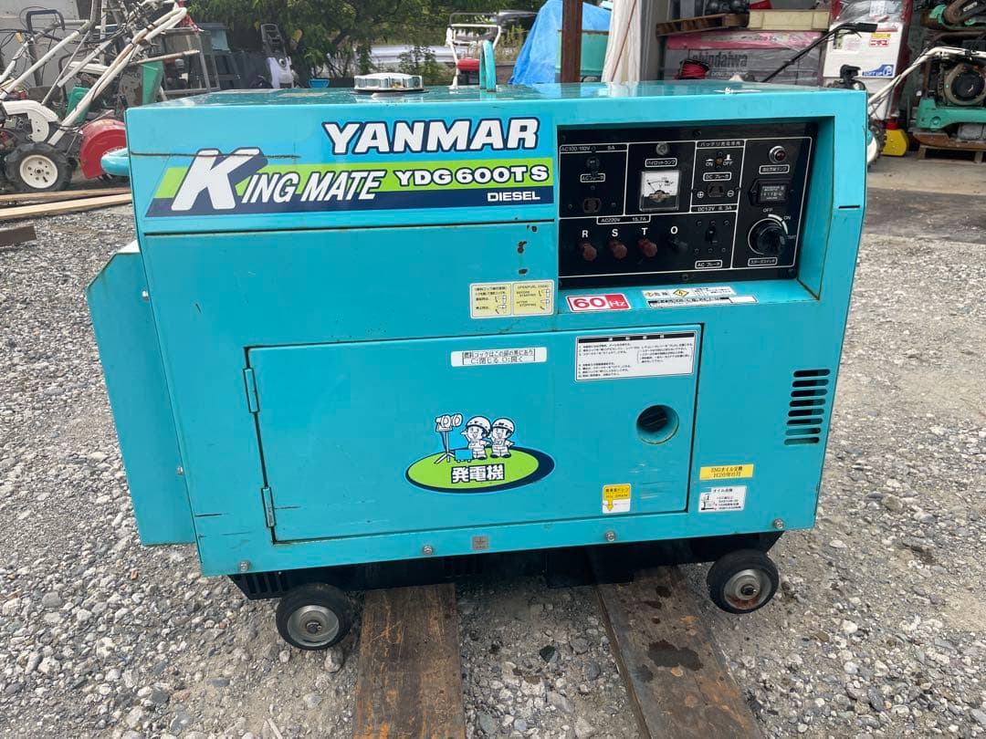 ヤンマー　ディーゼル　200V 発電機　実働10H YDG600TS-6E
