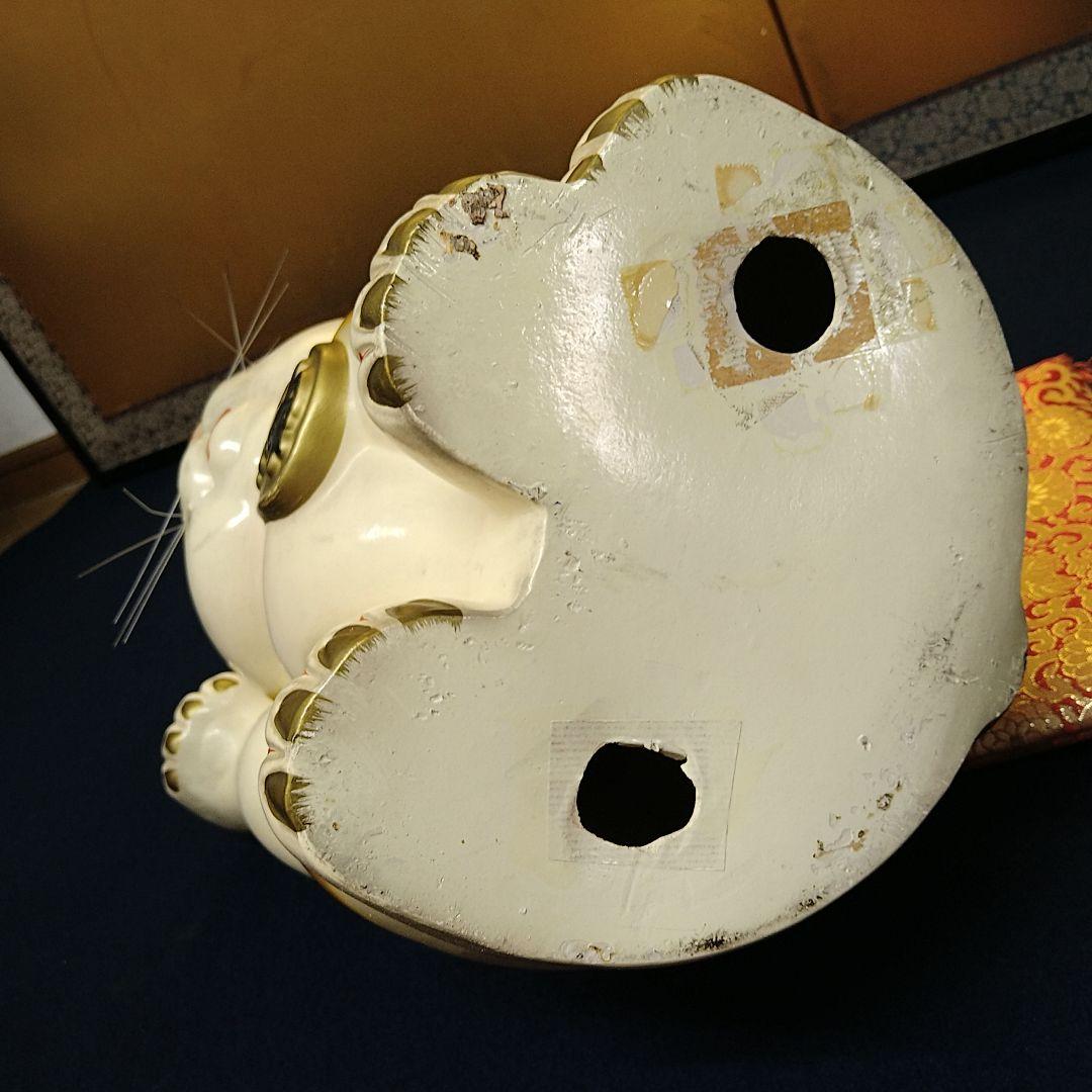AF15 招きねこ 福寿 昭和のねこちゃん 貯金箱 縁起物 置物 座布団付