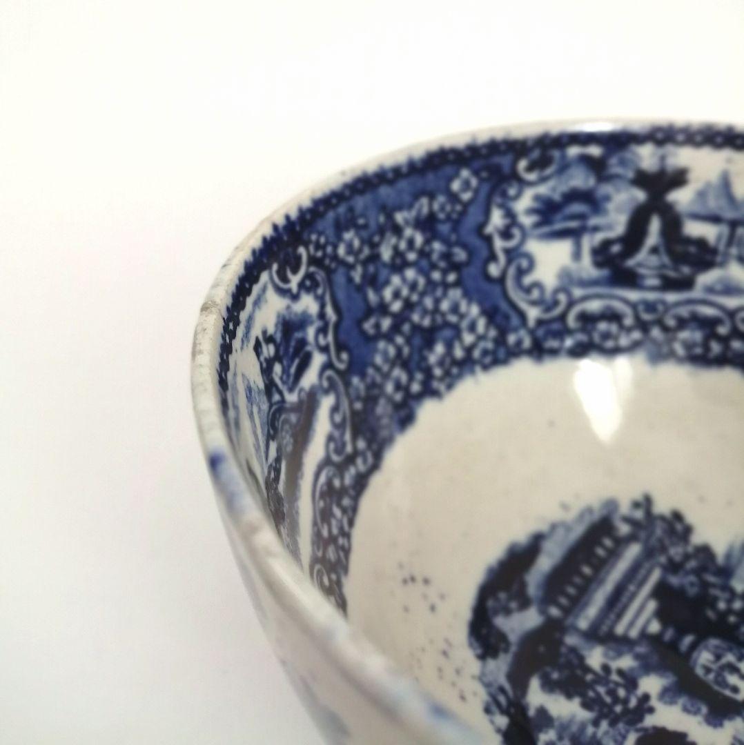 阿蘭陀焼 デルフト ペトルス・レグー窯 銅版転写 カフェオレボウル アンティーク