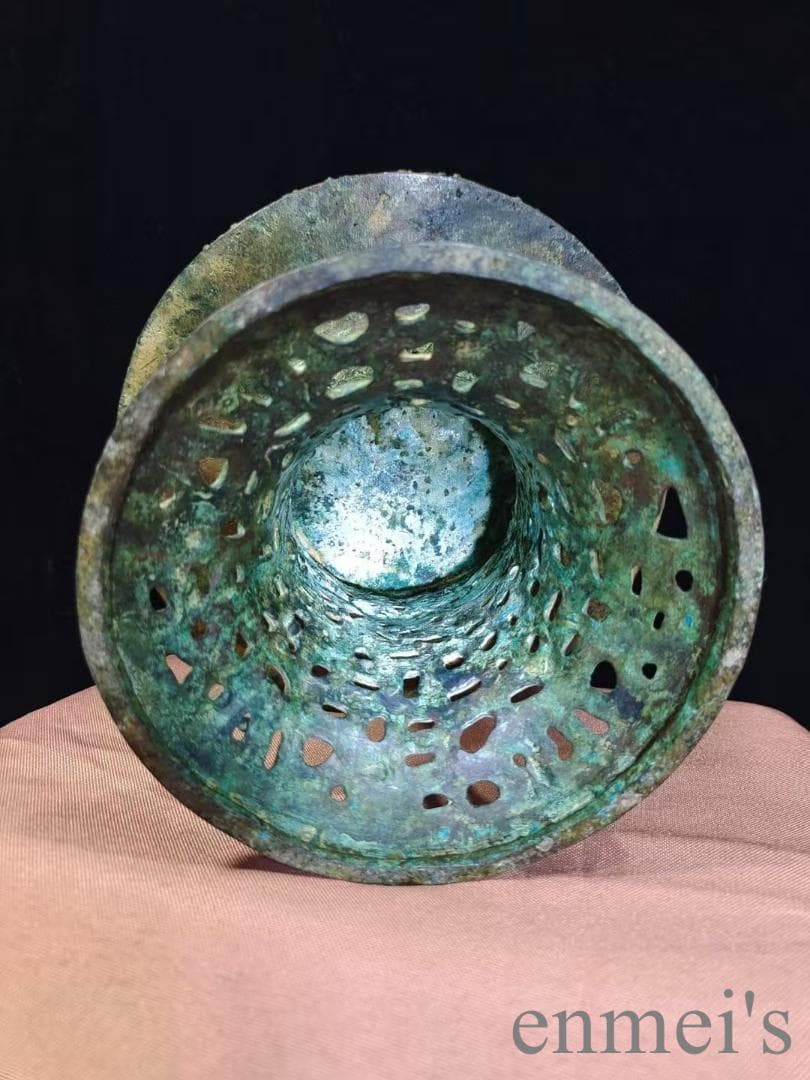 中国古美術 春秋青銅器 蟠虺紋豆 禮器 食器 盛食具 貴族祭祀 古美術 骨董逸品