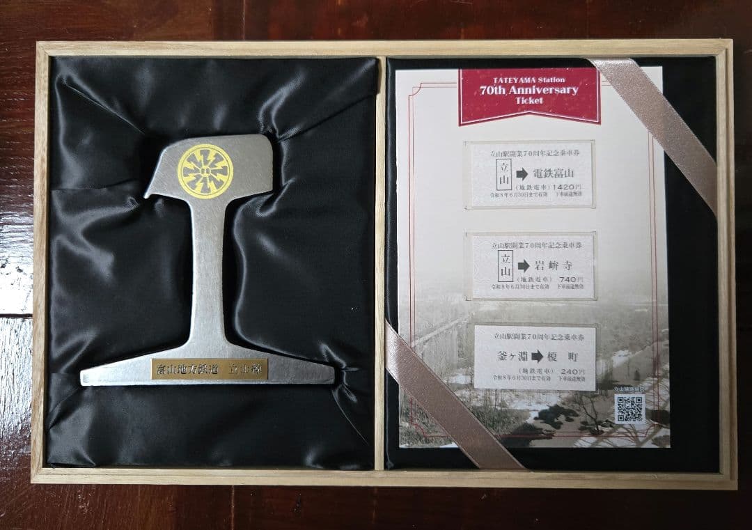 70th Anniversaryチケット&カットレール富山地方鉄道(送料込み)