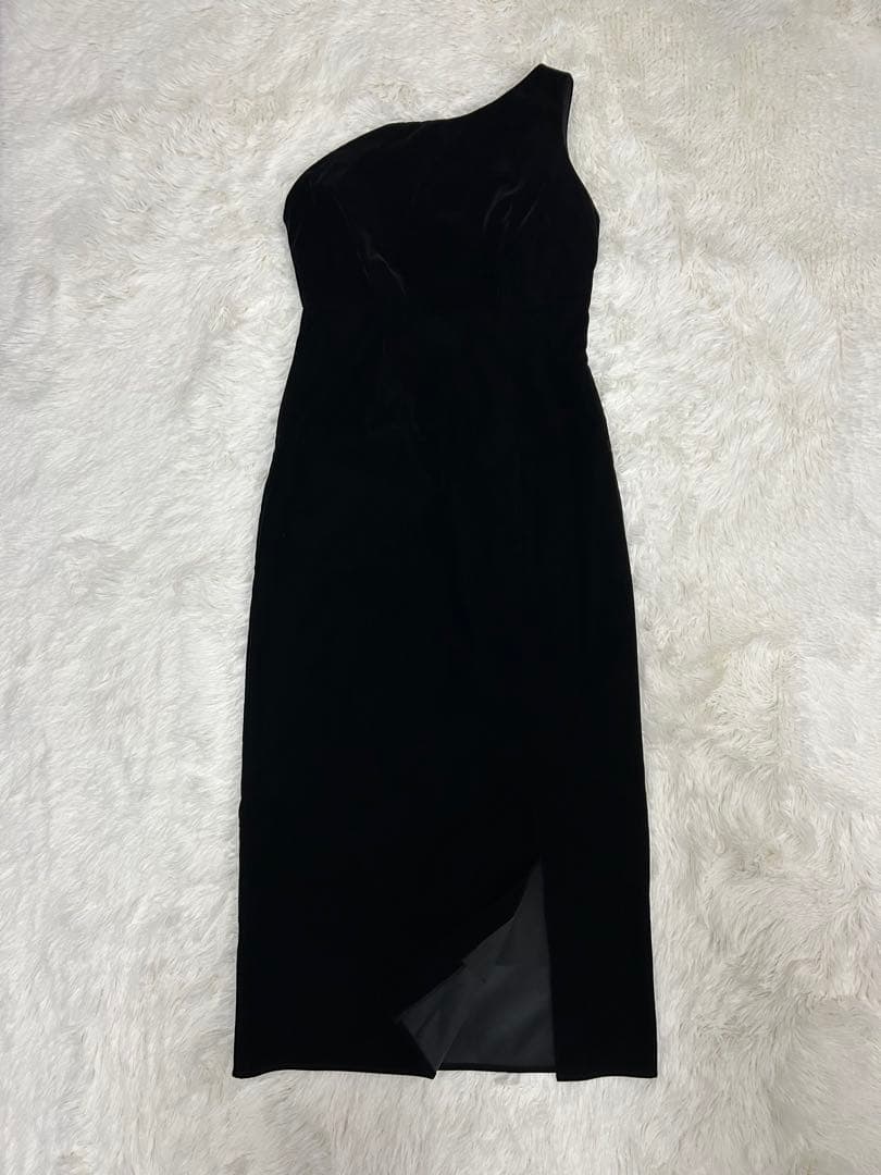 LEJA アシンメトリーティアードフリル3WAYベロアIラインドレスワンピース