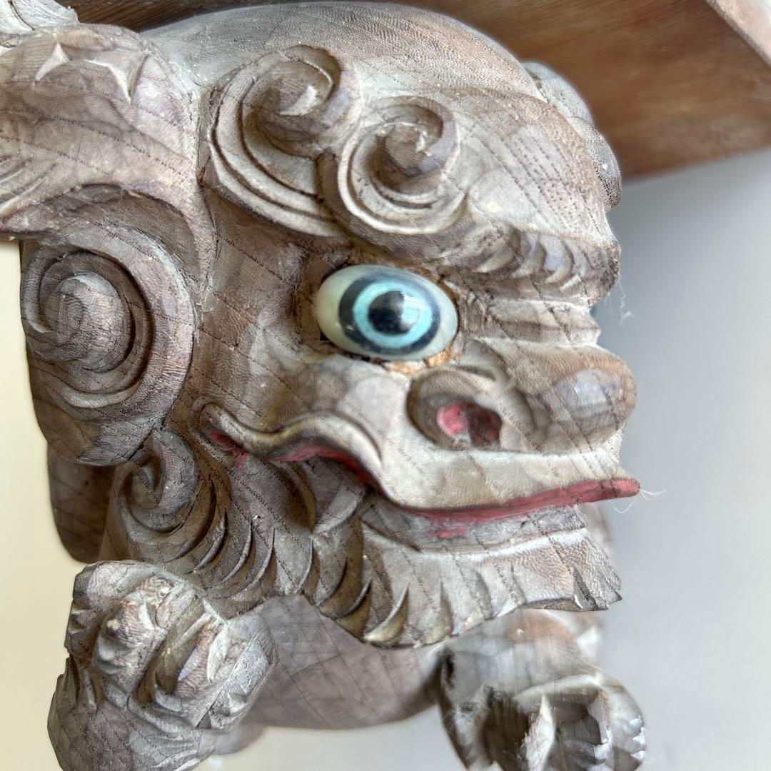 木彫獅子　彫物　木鼻　だんじり　骨董　神社仏閣地車