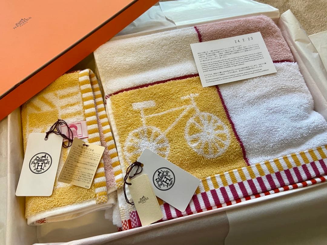 Hermès フェイスタオル（カバン）セット