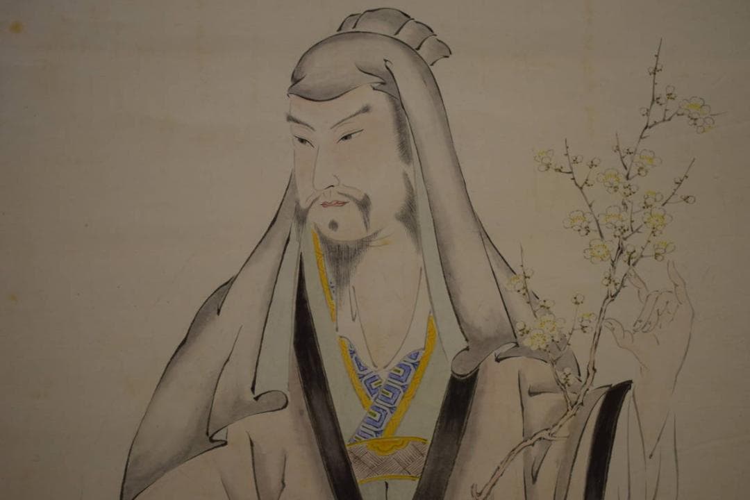 不詳/作者不詳/人物図/中国画/韓国画/布袋屋掛軸HI-873