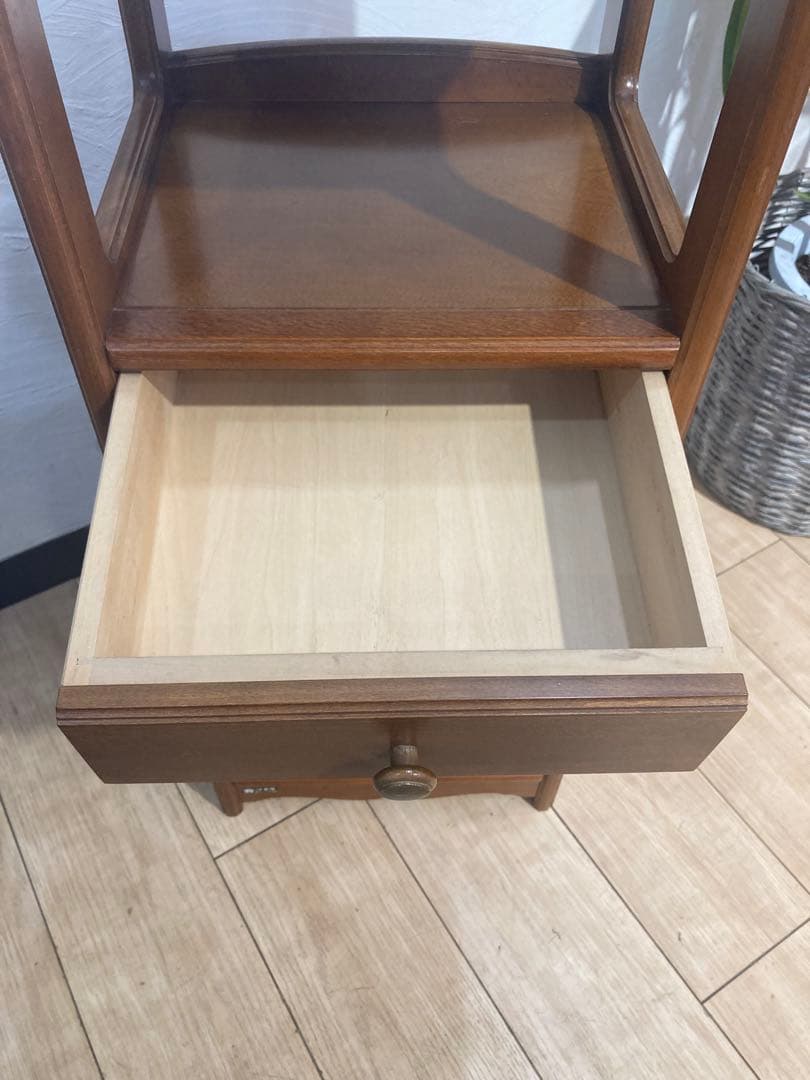 オールドカリモク　木製　棚　5段キャビネット　引き出し　アンティーク　レトロ