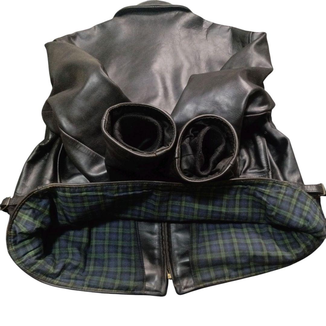 ✨AERO LEATHER 茶芯 ホースハイド カフェレーサーシングルライダース