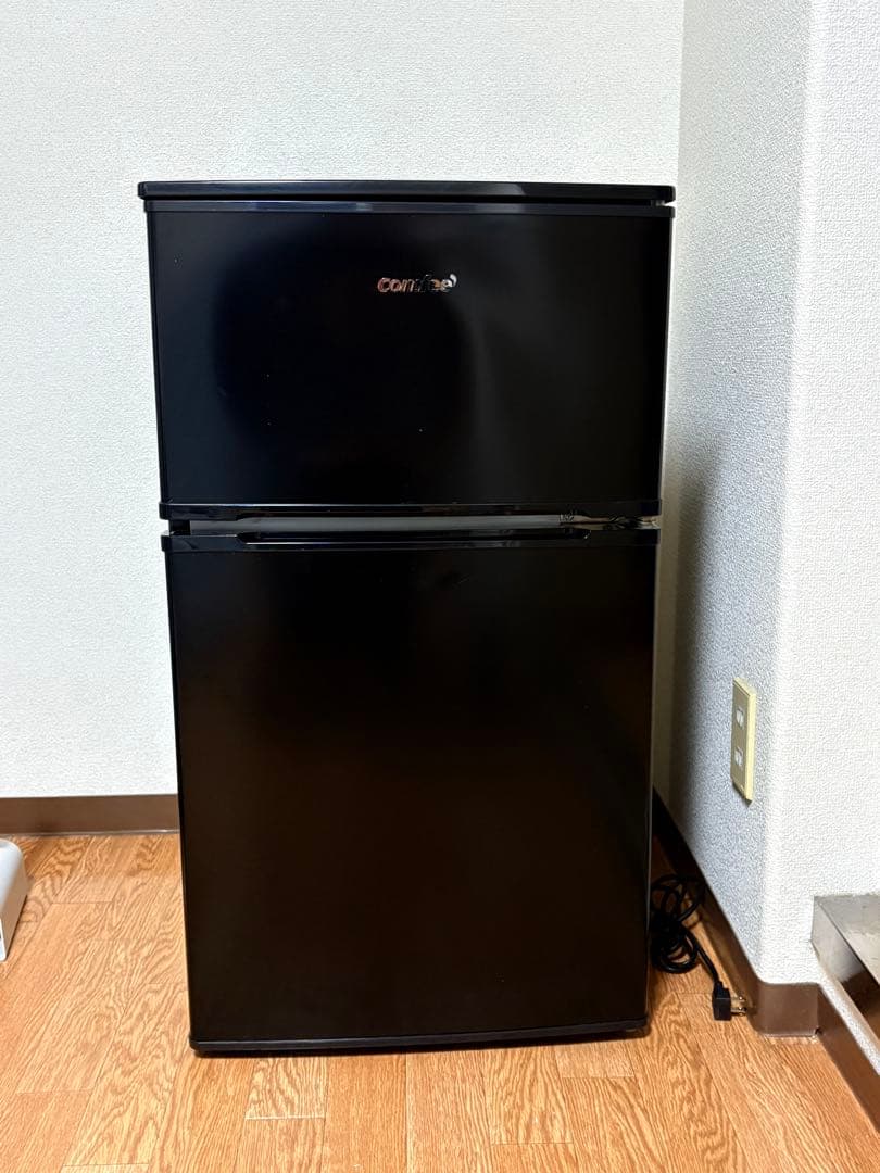 【えーぱんだ】COMFEE' 冷蔵庫 90L 2ドア 黒