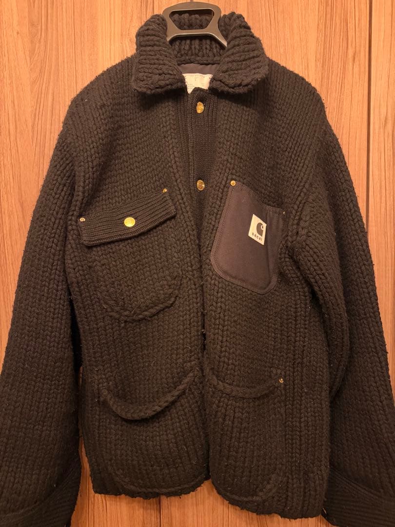 サカイ　✖️ Carhartt フリースジャケット 黒