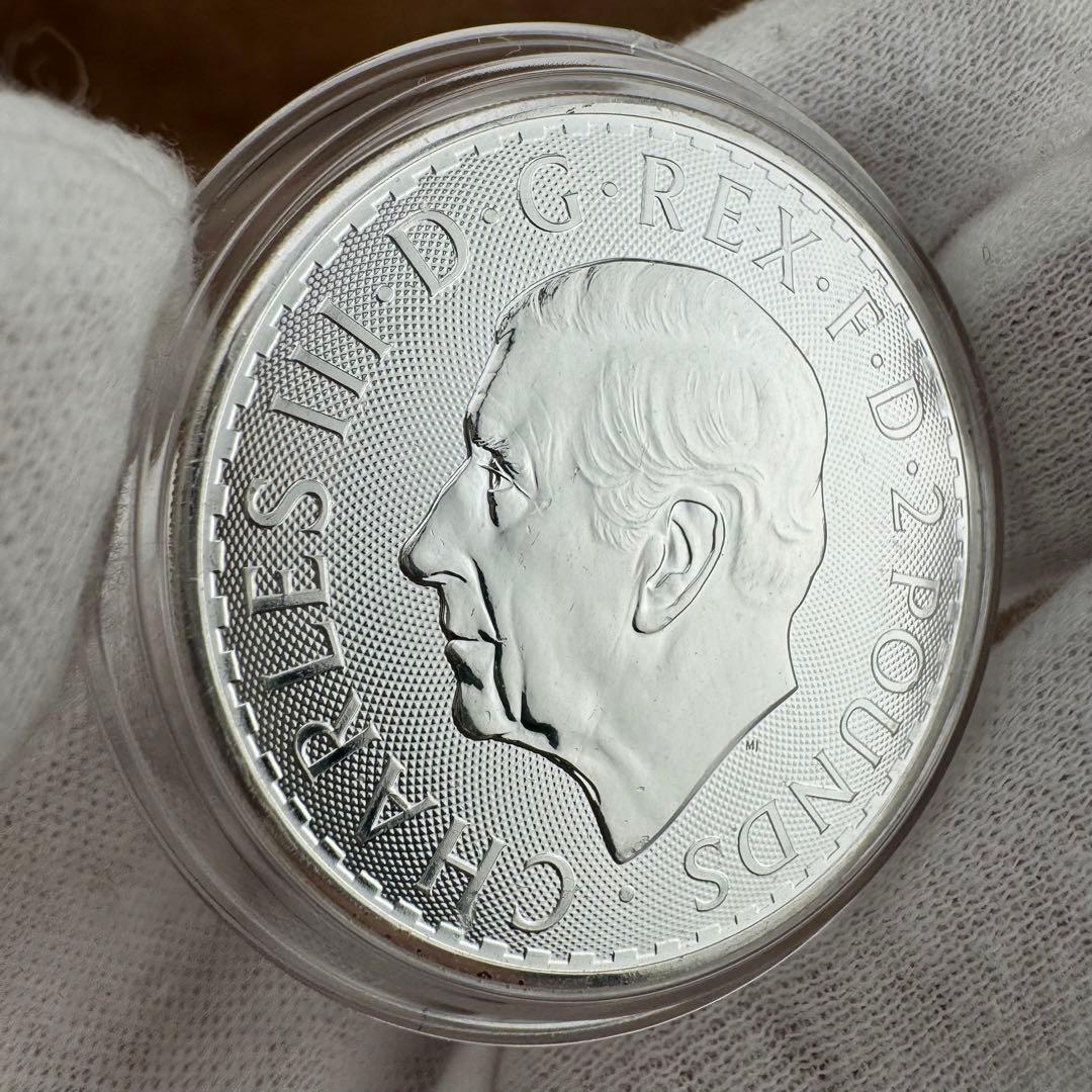 世界100枚限定 イギリス ブリタニア 銀貨 カラー 女神と自然の調和：実りの夏