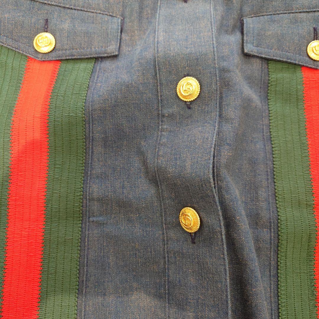 GUCCI グッチ デニムスカート GGボタン　42 美品だと思います。
