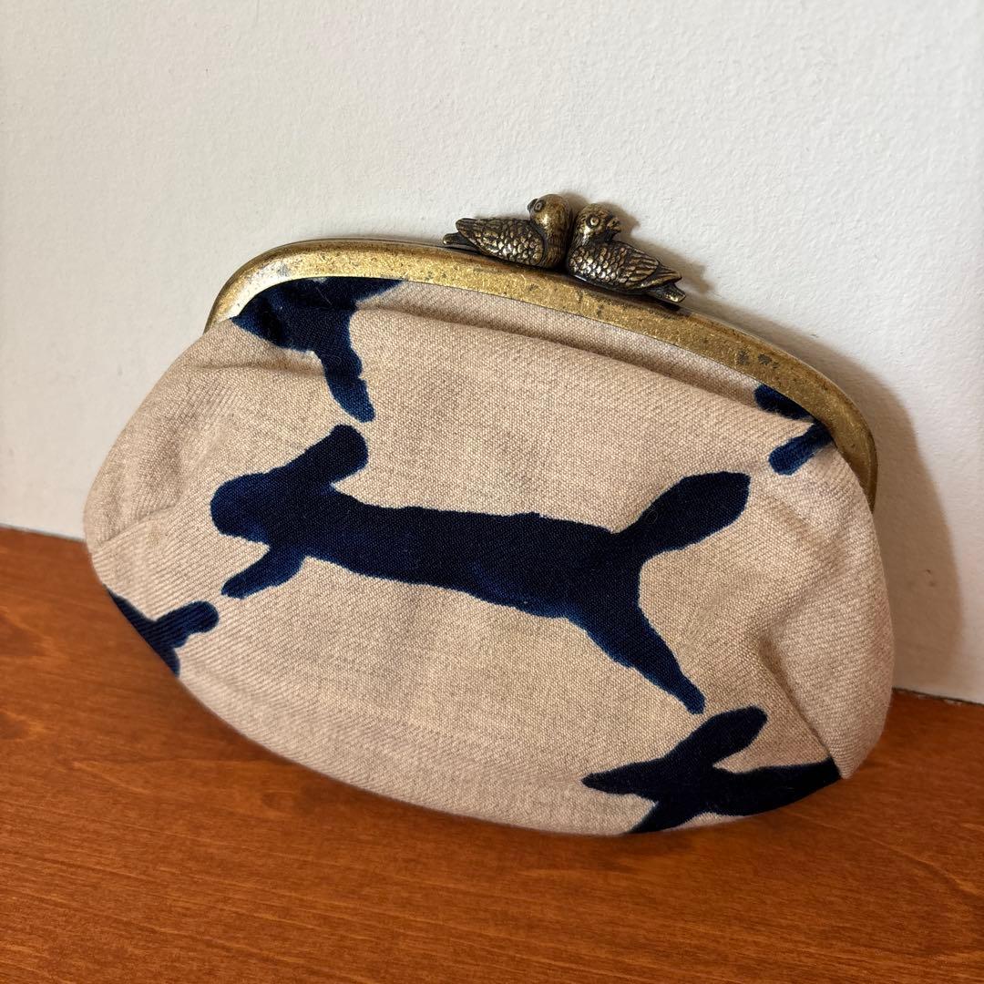 【再値下げ！売り切りたい！】ミナペルホネン　がま口ポーチ　Runrunrun