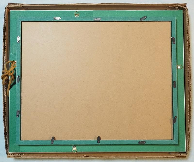 人物画　油絵　水森亜土　金髪の女の子　F6号　額付き　手描き　肉筆