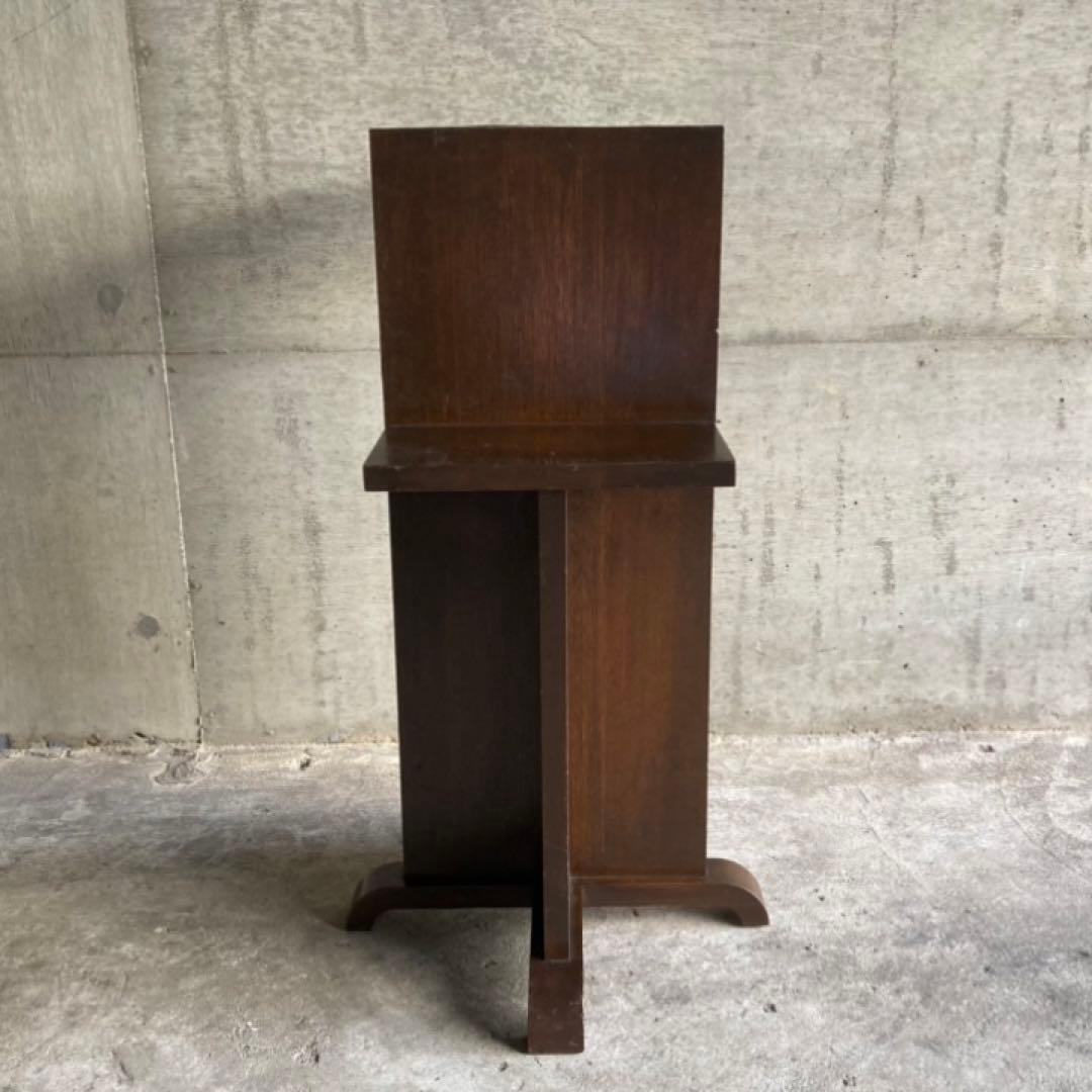 古い味のある飾り台 サイドテーブル 棚 シェルフ ラック スタンド 木製 レトロ