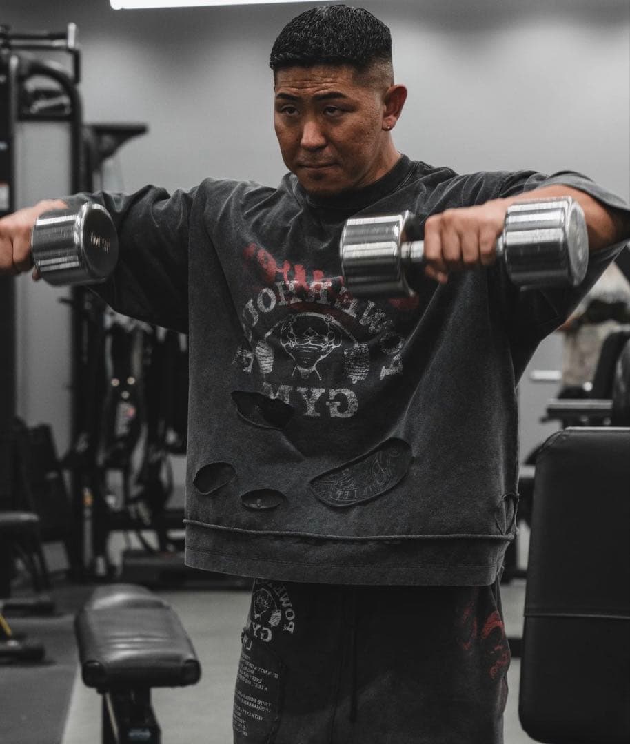 Powerhouse Gym ダメージ加工Tシャツ　Mサイズ