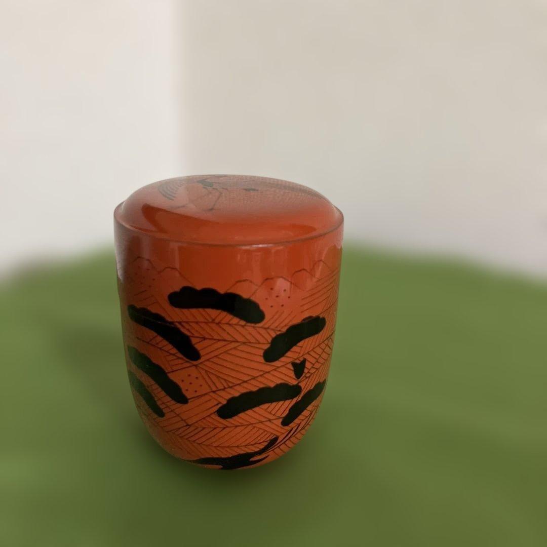 茶道具　曙棗　山中塗　倉山直彦作