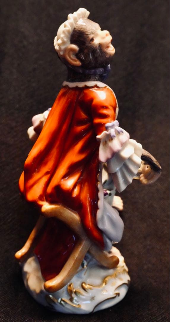 【美品 】マイセン 猿の楽団 コーラス 赤茶色 1級品