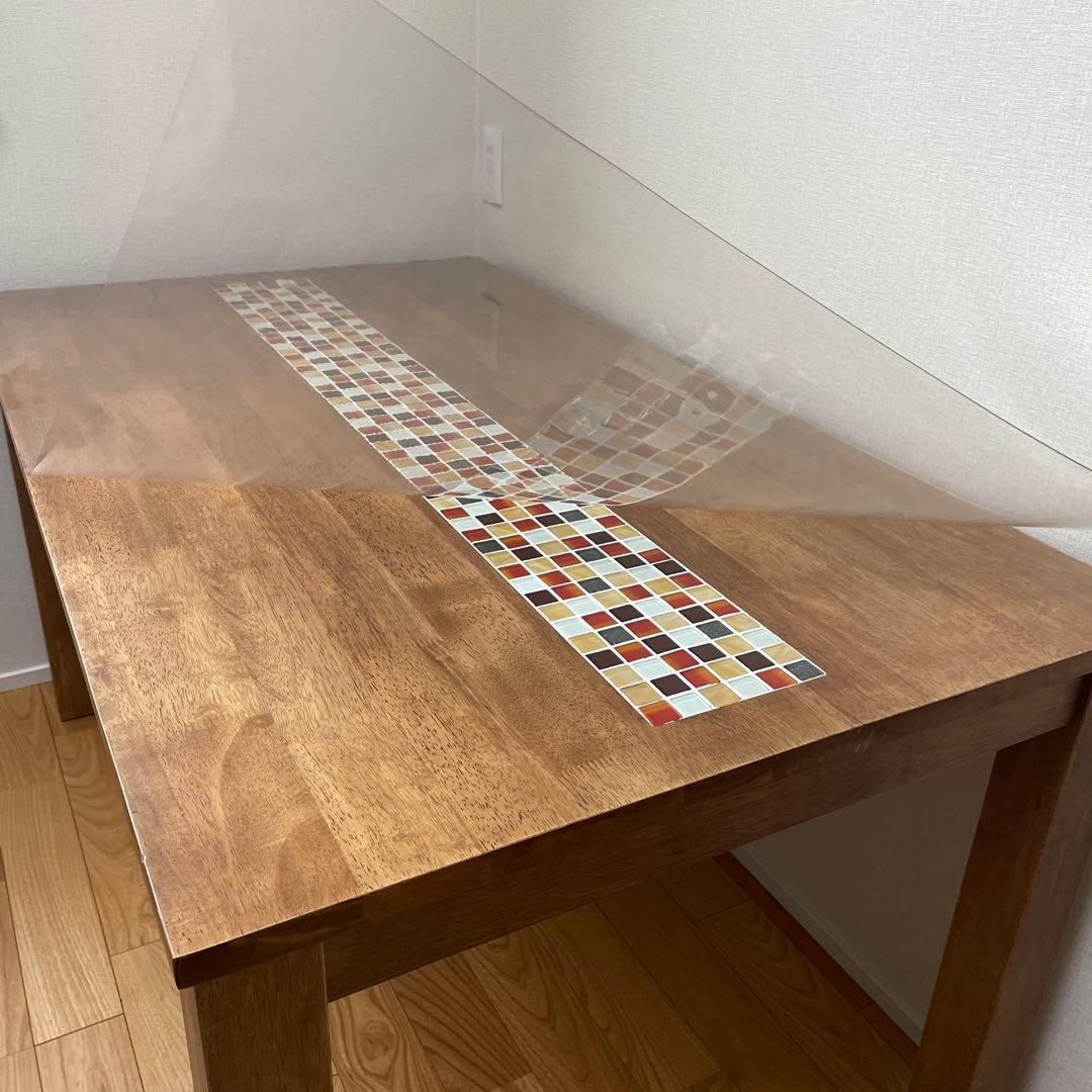ダイニングテーブル　タイル　木製　テスタ　4人掛け