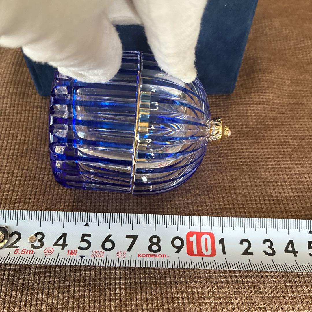 MIKIMOTO 青色ガラス製容器 専用箱付き