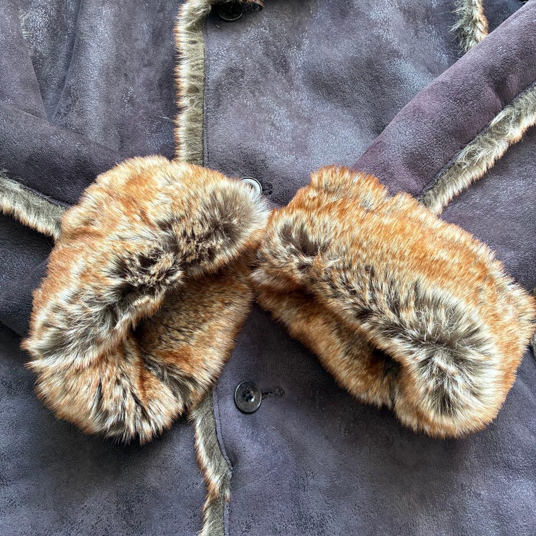 【激レア】ユーピーレノマ ムートンコート ファー 毛皮 極暖 LL 大きいサイズ