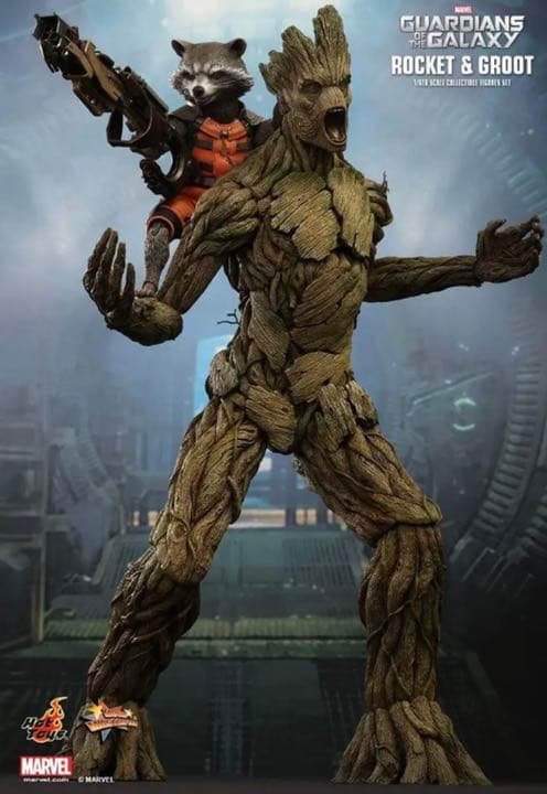 ガーディアンズオブギャラクシー　ホットトイズ　ロケット&グルート