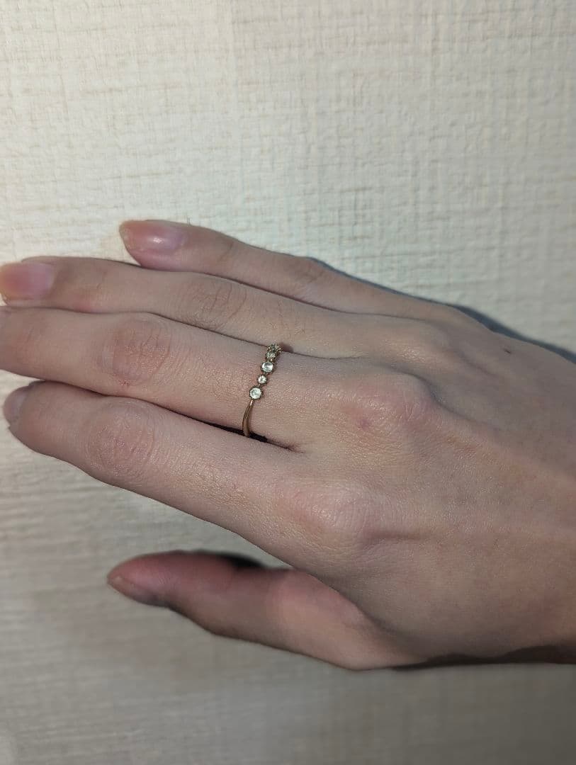 シエナ　K10　エクラ　ホワイトトパーズリング　9号