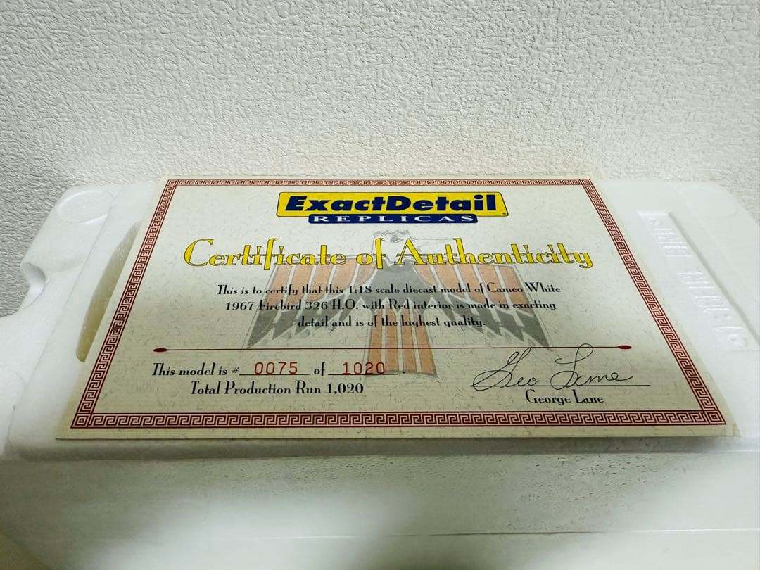 '67 Pontiacポンティアック FireBirdファイヤーバード 1/18