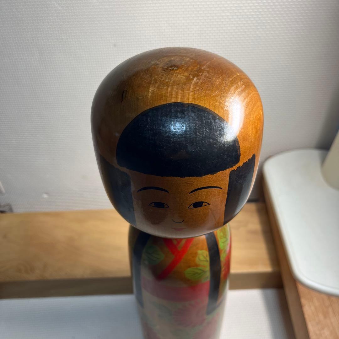 ⭕️木地山こけし　伝統こけし　小椋啓太郎指導　1.5尺大型　蒔絵師　小野寺重一