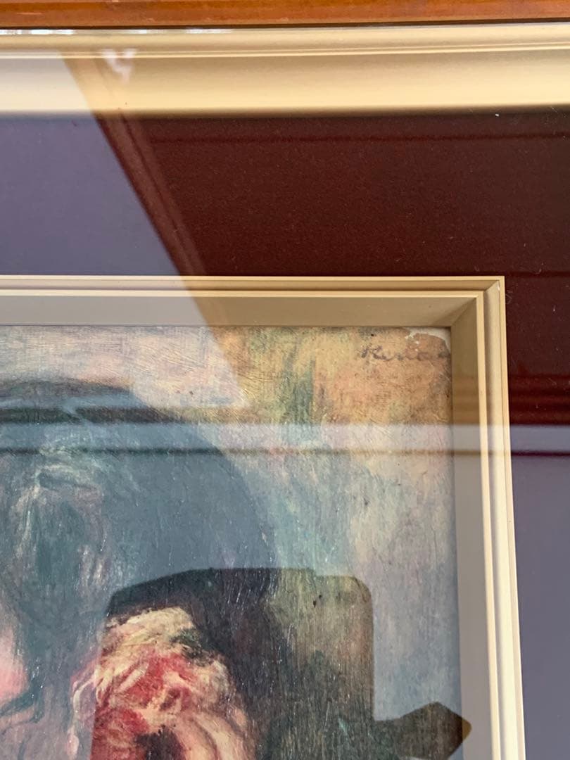 ルノワール　バラを持つガブリエル　複製画