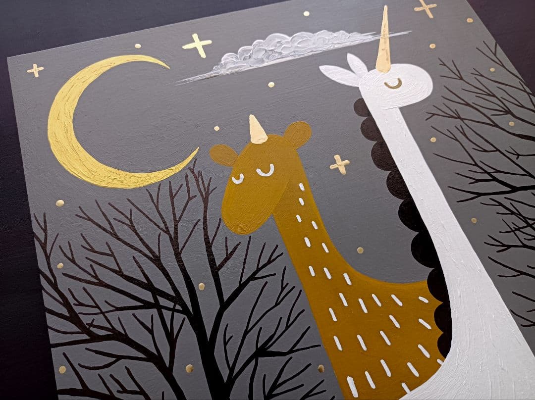 サ*ク様 ✿月野乃亜 原画 2024年／594×420mm 現代アート 2411