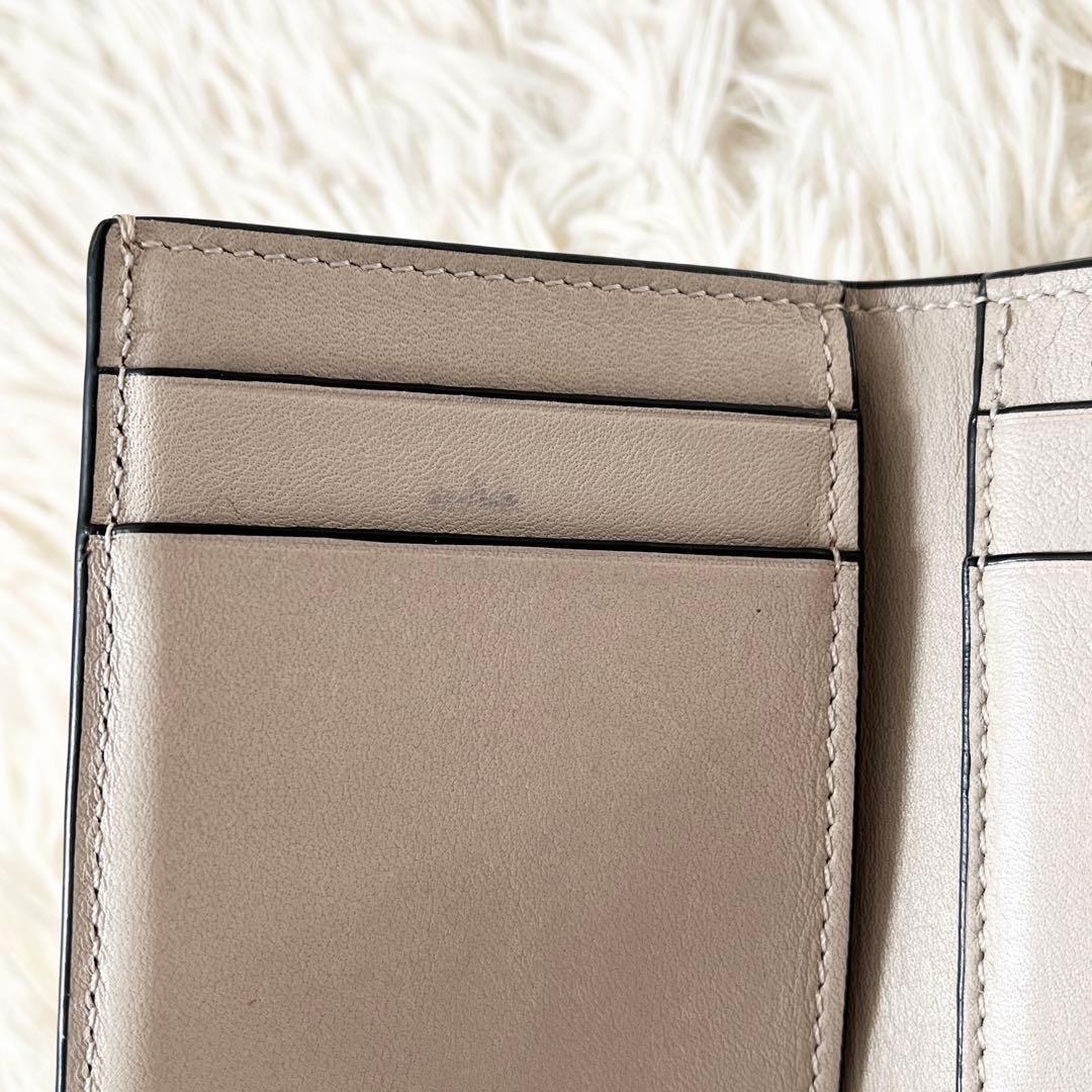 LOEWE 三つ折り財布　コンパクト　アナグラム トライフォールド グリーン