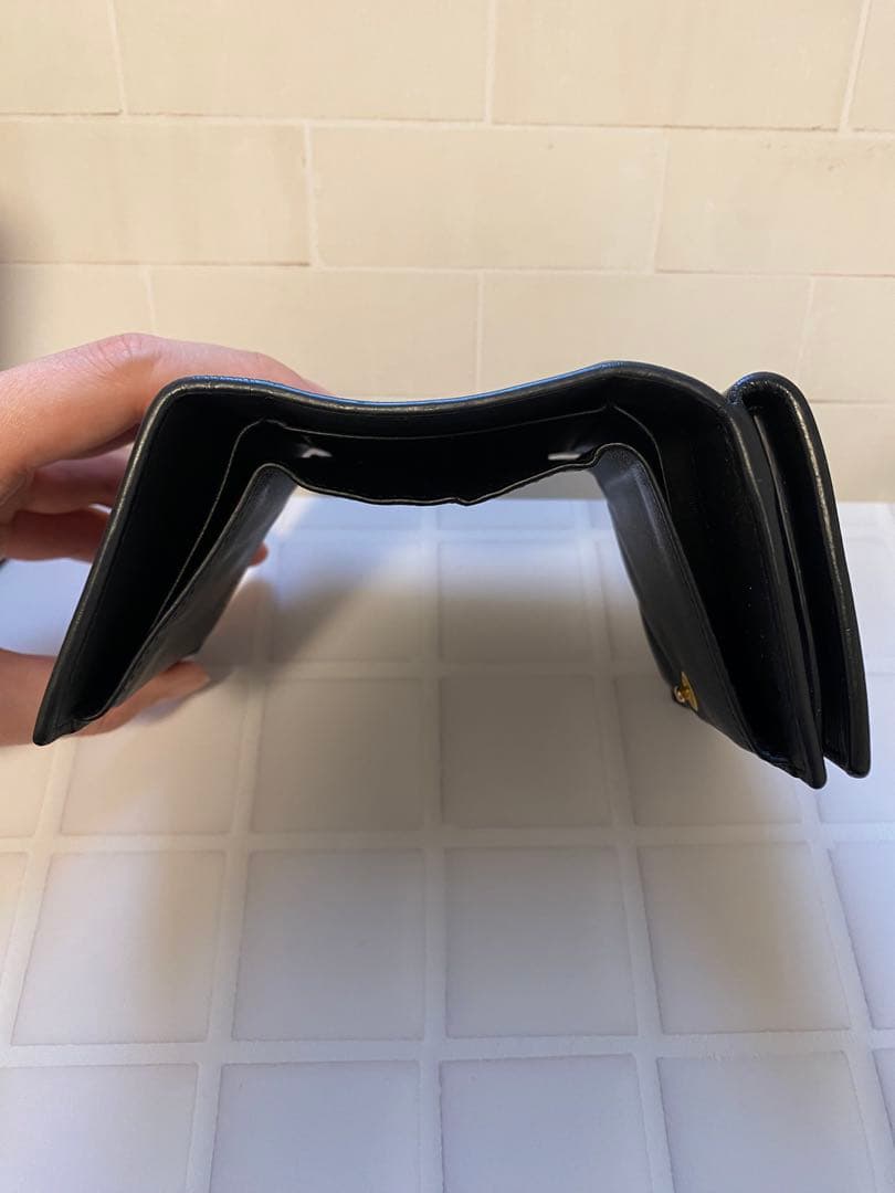 SAINT LAURENT サンローラン ブラック 三つ折り財布